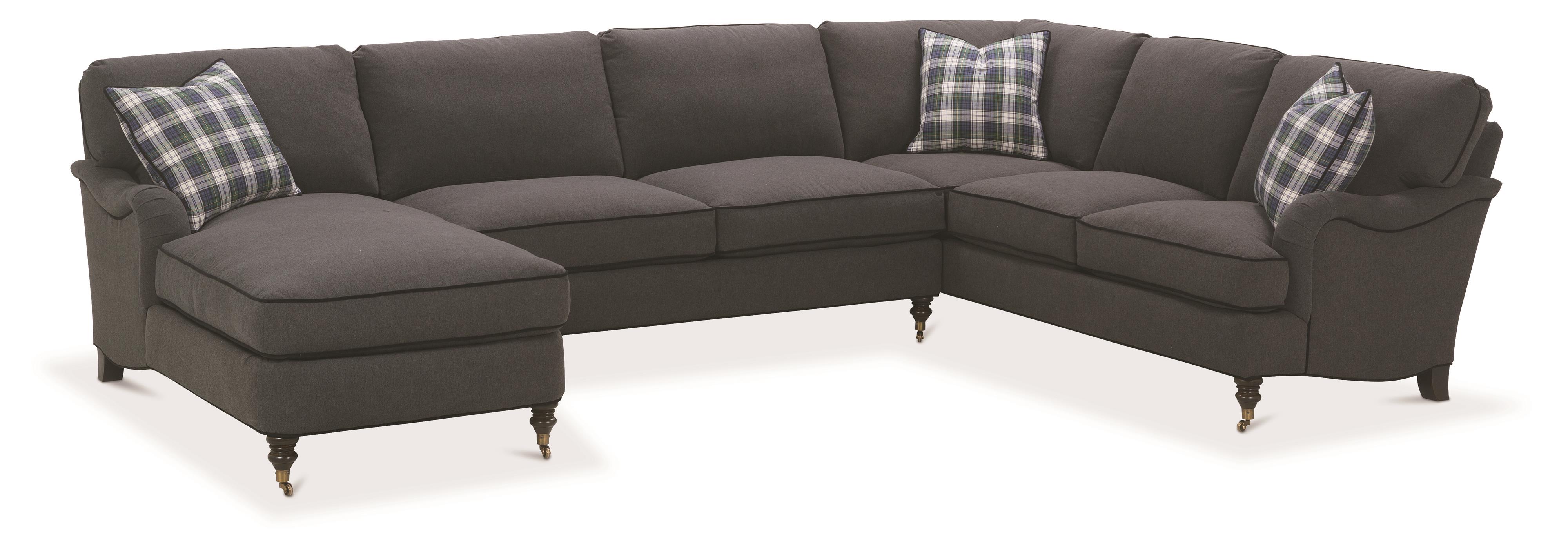 Sectional Sofa with Castered Turned
